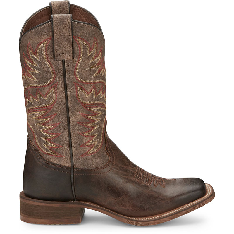 WOMEN\'S SIERRA ANTIQUED BROWN SQUARE TOE WESTERN BOOTS HR4501-Antiqued Brown WOMEN\'S SIERRA ANTIQUED BROWN SQUARE TOE WESTERN BOOTS HR4501-Antiqued Brown