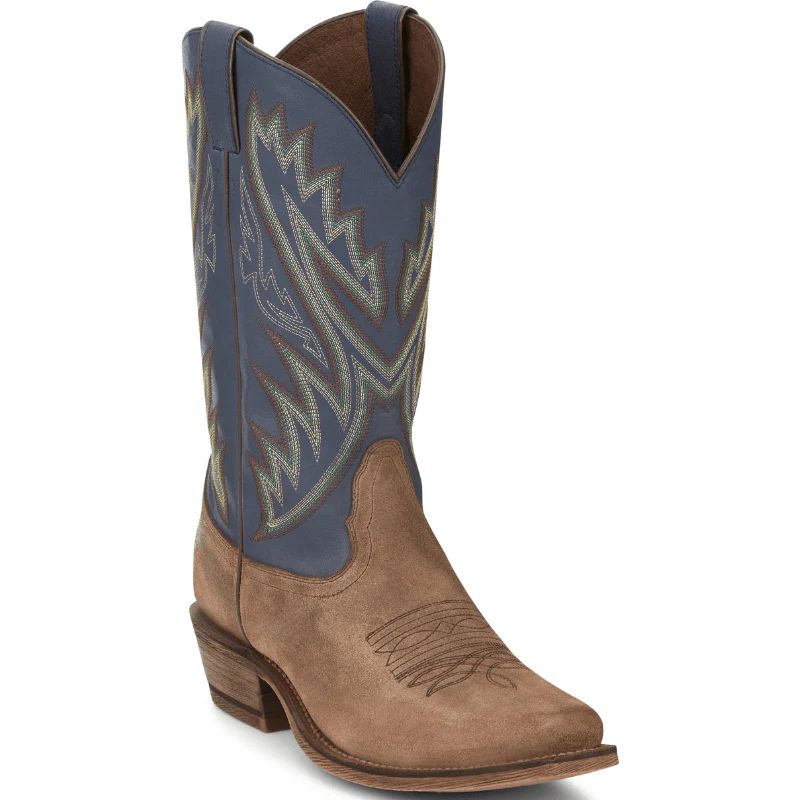 MEN'S JUDE TAN/INDIGO SQUARE TOE WESTERN BOOTS HR5576-Tan MEN'S JUDE TAN/INDIGO SQUARE TOE WESTERN BOOTS HR5576-Tan