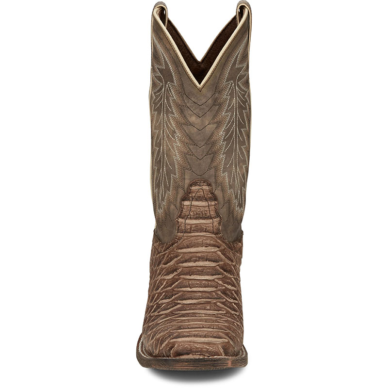 MEN\'S MESCALERO RUGGED SNAKE PRINT WESTERN BOOTS HR5604-Brown MEN\'S MESCALERO RUGGED SNAKE PRINT WESTERN BOOTS HR5604-Brown