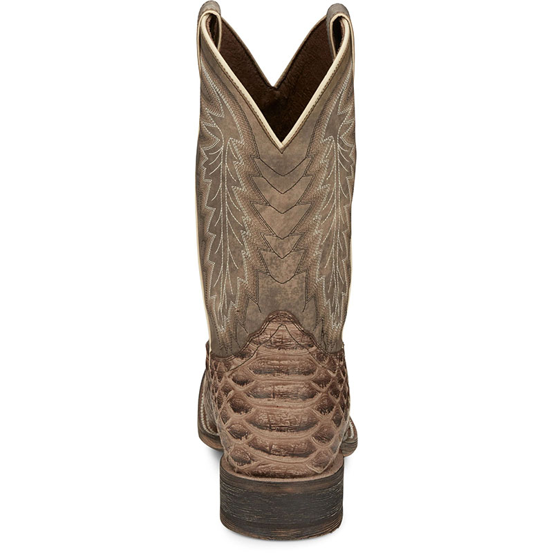 MEN\'S MESCALERO RUGGED SNAKE PRINT WESTERN BOOTS HR5604-Brown MEN\'S MESCALERO RUGGED SNAKE PRINT WESTERN BOOTS HR5604-Brown
