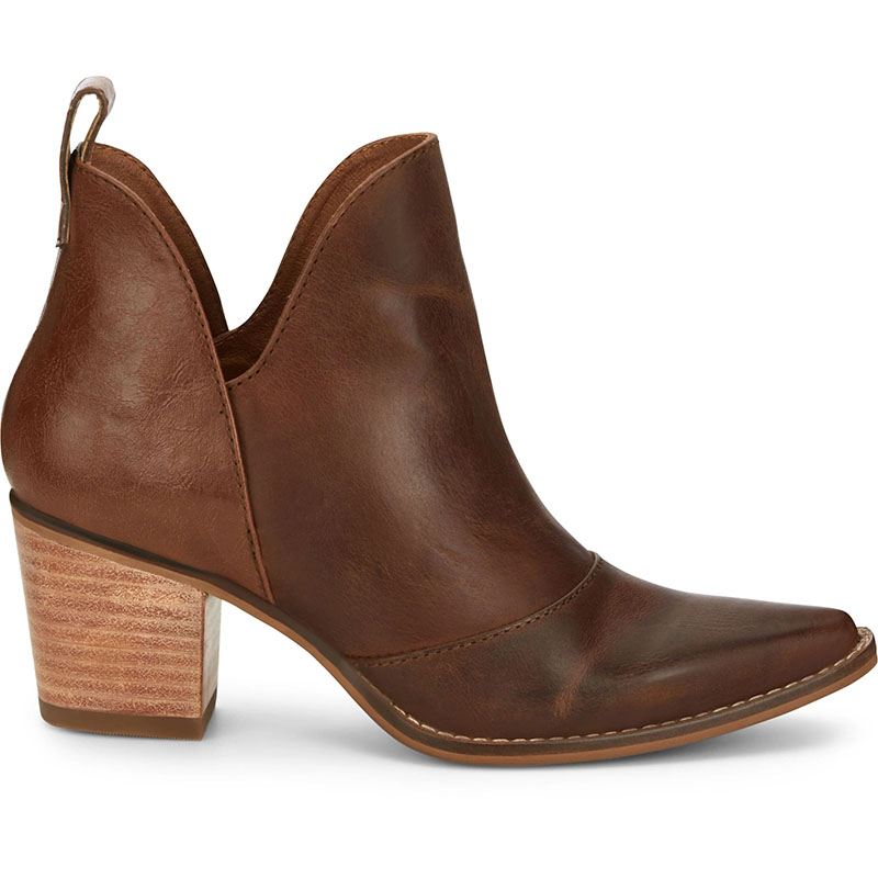 WOMEN\'S MICKI BROWN COWHIDE FASHION BOOTIES ME1921-Brown WOMEN\'S MICKI BROWN COWHIDE FASHION BOOTIES ME1921-Brown