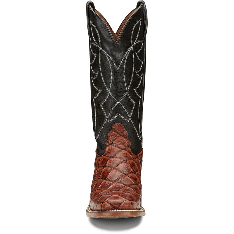 MEN\'S GO ROUND COGNAC PIRARUCU PRINT WESTERN BOOT NB5548-Cognac MEN\'S GO ROUND COGNAC PIRARUCU PRINT WESTERN BOOT NB5548-Cognac
