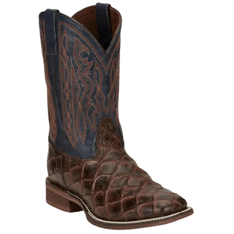 MEN'S TURNER CHOCOLATE PIRARUCU PRINT WESTERN BOOTS NB5560-Brown MEN'S TURNER CHOCOLATE PIRARUCU PRINT WESTERN BOOTS NB5560-Brown