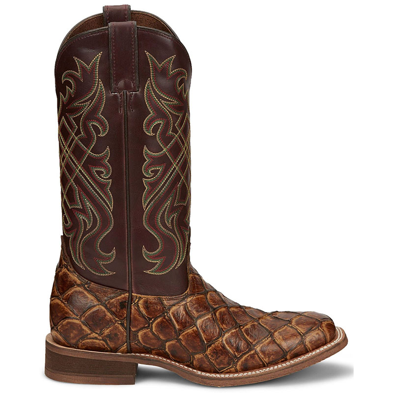 MEN\'S BRYCE MAPLE BROWN PIRARUCU PRINT WESTERN BOOTS NB5561-Brown MEN\'S BRYCE MAPLE BROWN PIRARUCU PRINT WESTERN BOOTS NB5561-Brown