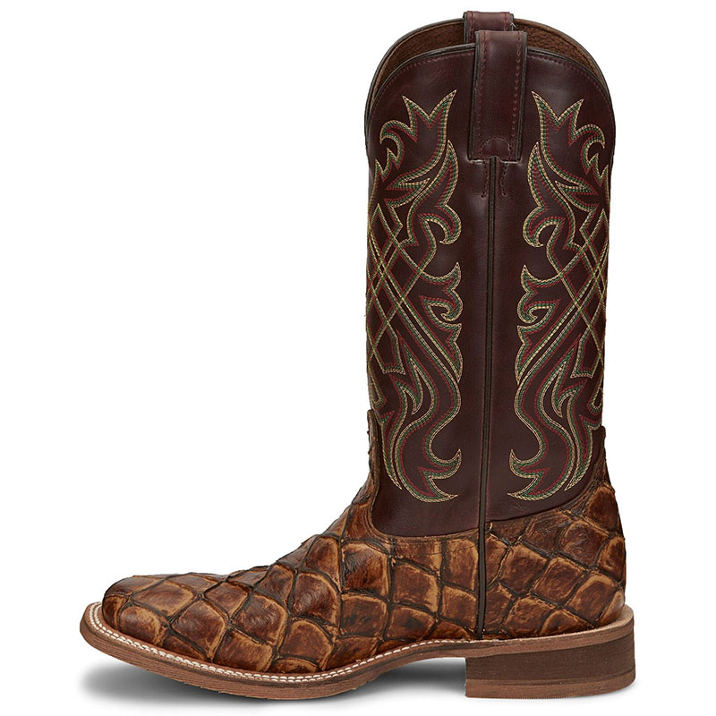 MEN\'S BRYCE MAPLE BROWN PIRARUCU PRINT WESTERN BOOTS NB5561-Brown MEN\'S BRYCE MAPLE BROWN PIRARUCU PRINT WESTERN BOOTS NB5561-Brown